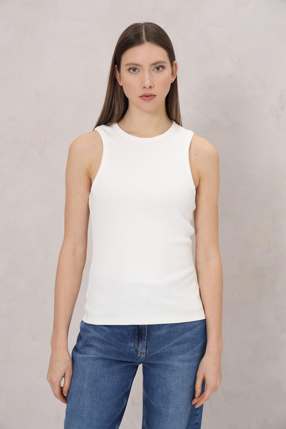 Топ Tom Tailor базовый белый