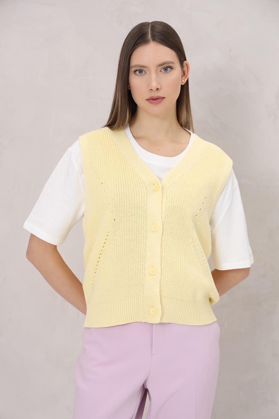 Жилет Tom Tailor denim светло-жёлтый