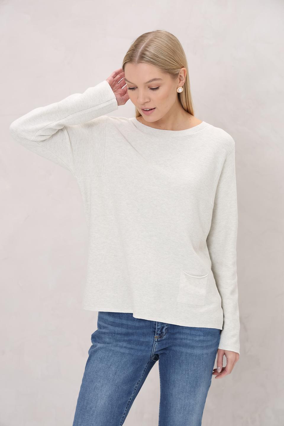 Пуловер Oui женский бежевый