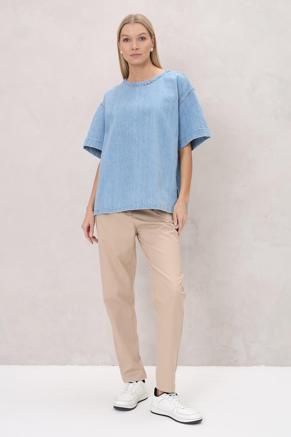 Блуза UNQ джинсовая голубая