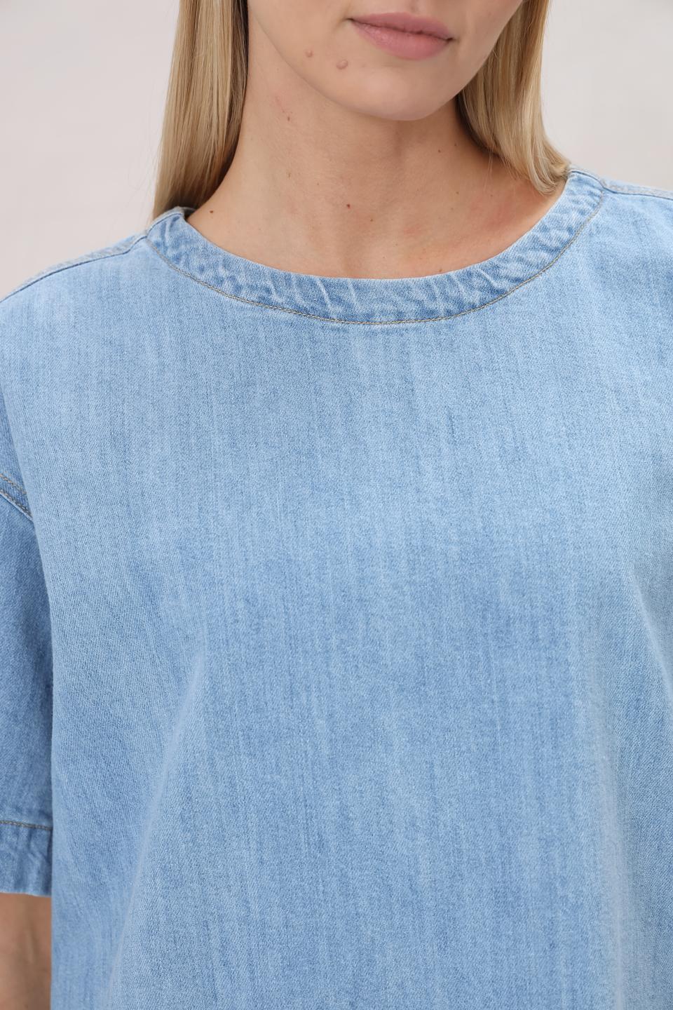 Блуза UNQ джинсовая голубая