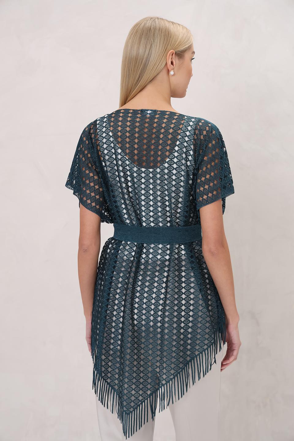 Блуза Beatris с вышивкой изумрудная