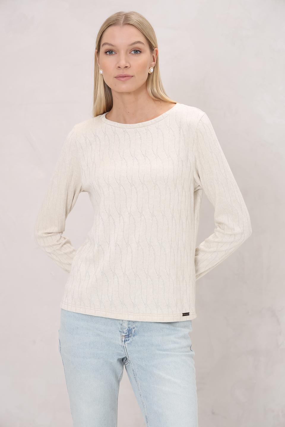 Блуза Beatris с косами кремовый