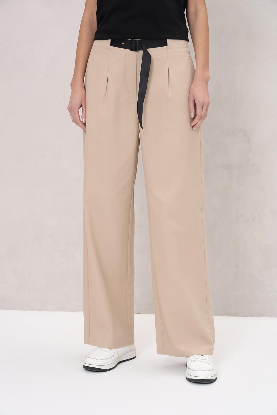 Брюки UNQ бежевые с поясом
