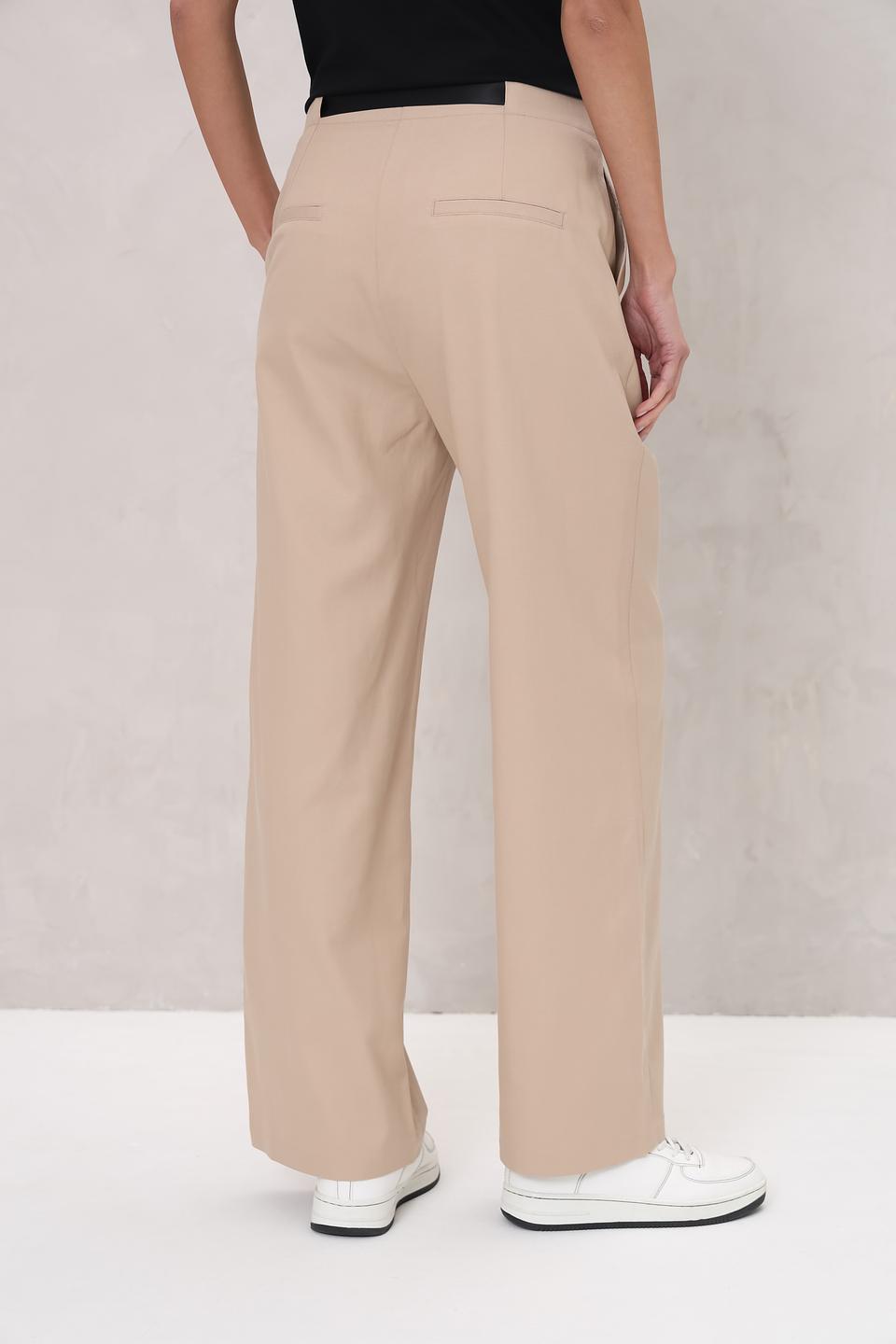Брюки UNQ бежевые с поясом