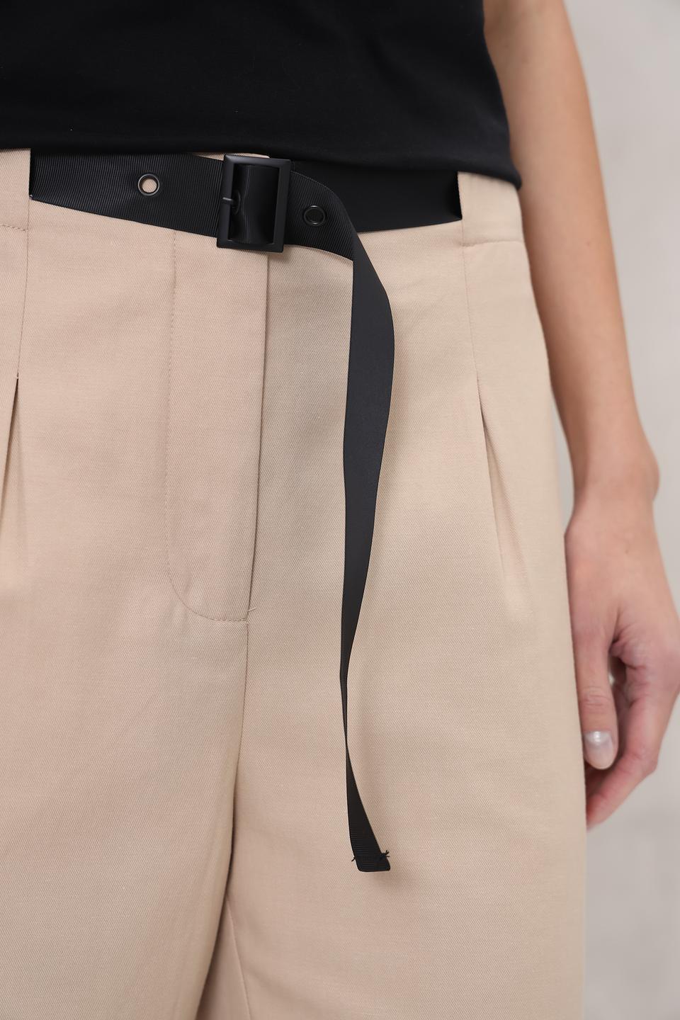 Брюки UNQ бежевые с поясом