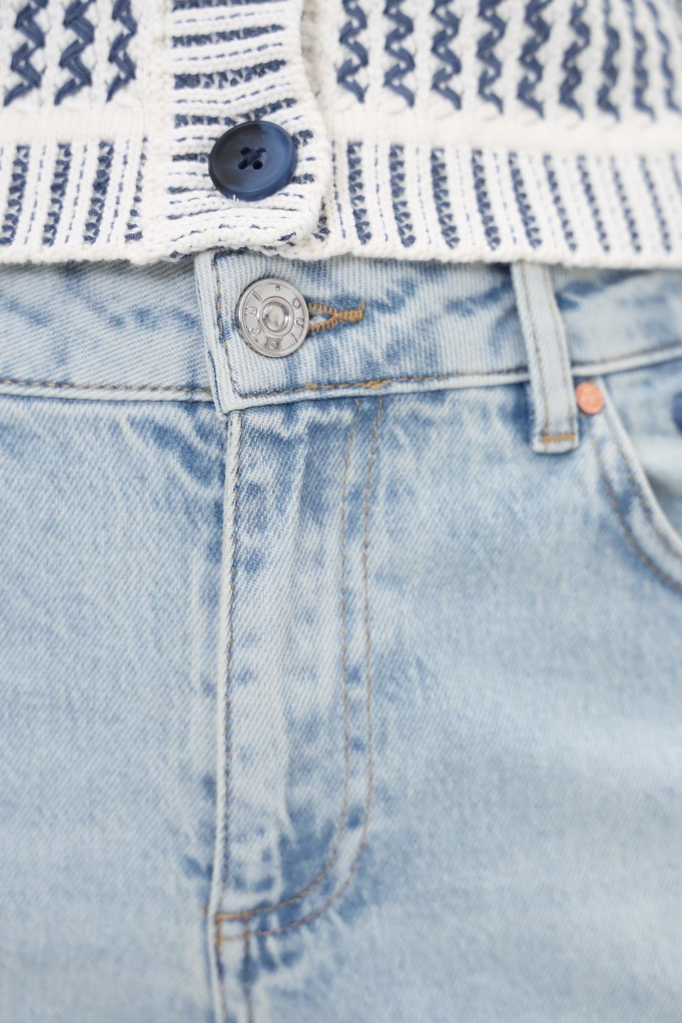 Джинсы Oui клеш светло-голубые