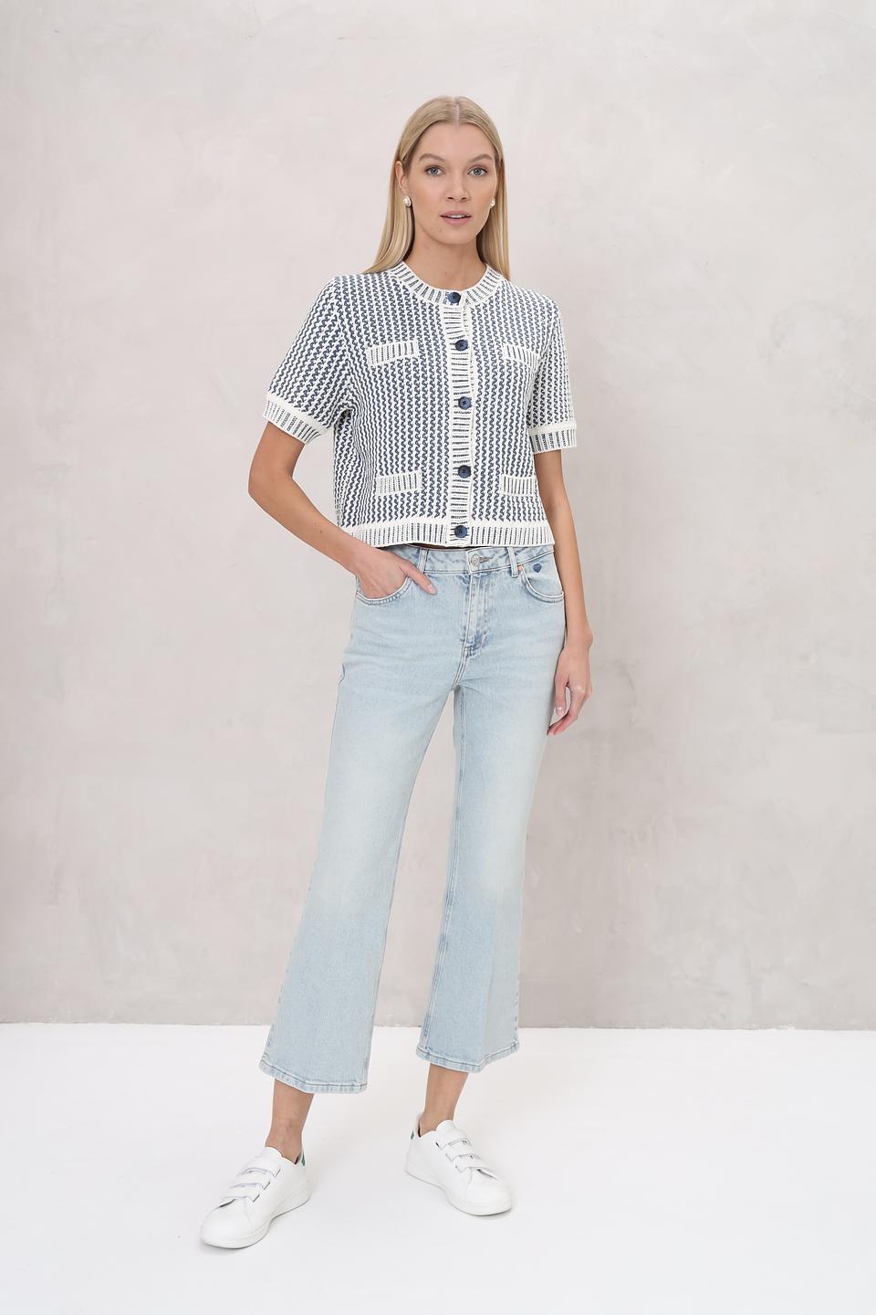 Жакет Oui с узором в полоску