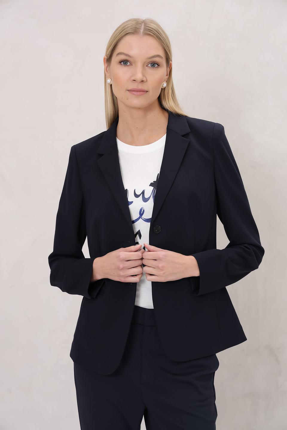 Жакет Oui приталенный тёмно-синий