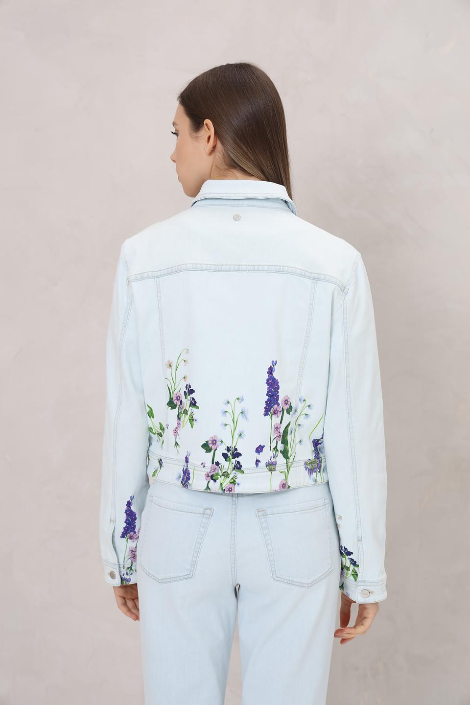 Жакет Marc Cain с вышивкой голубой