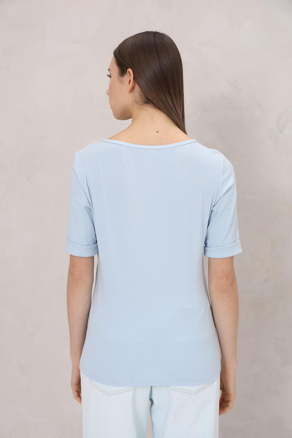 Футболка Marc Cain голубая с коротким рукавом