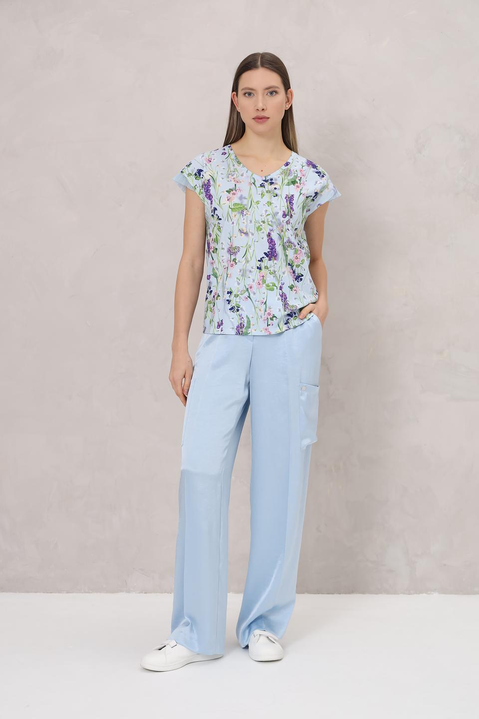 Брюки Marc Cain голубого цвета