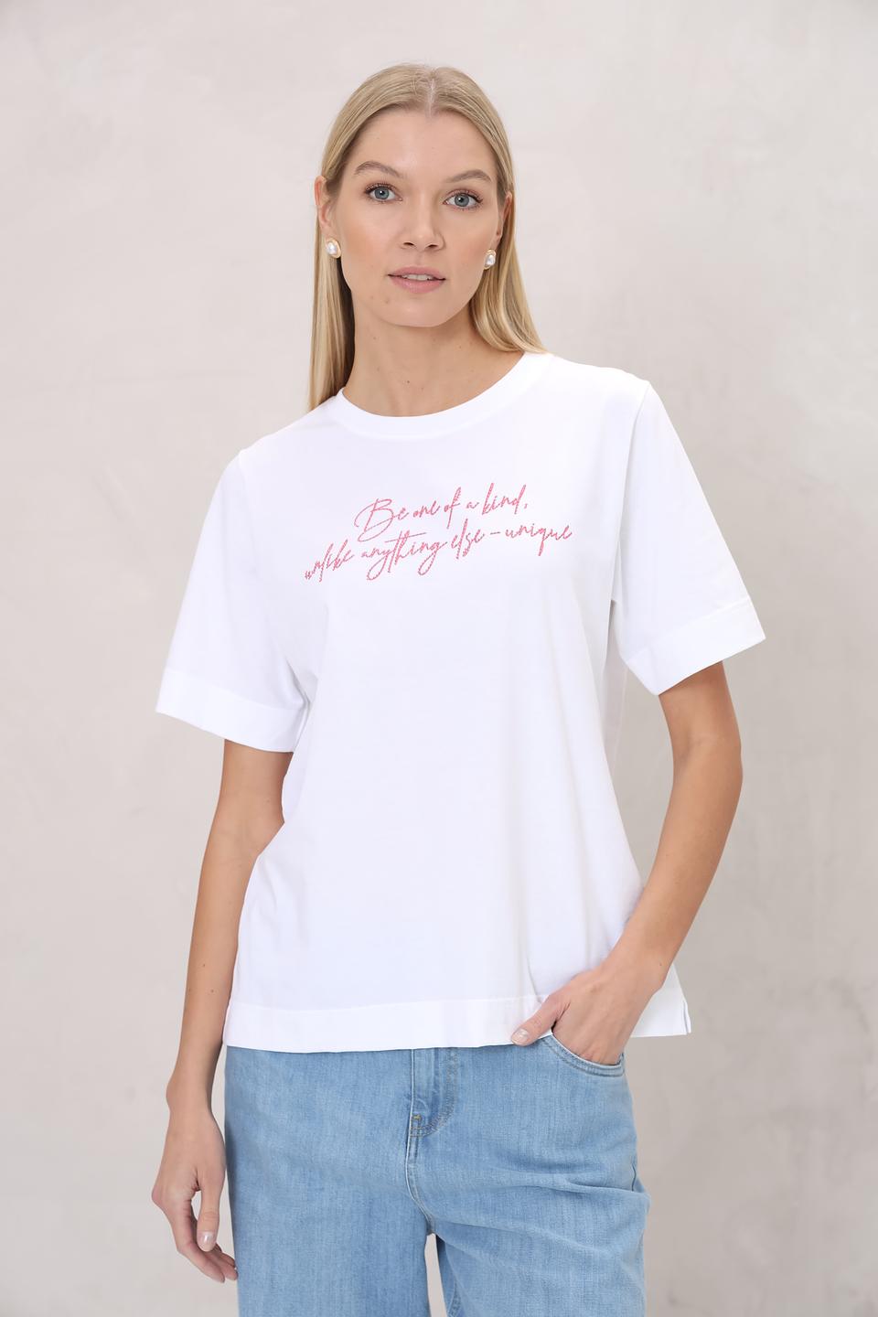 Футболка UNQ женская с принтом белая