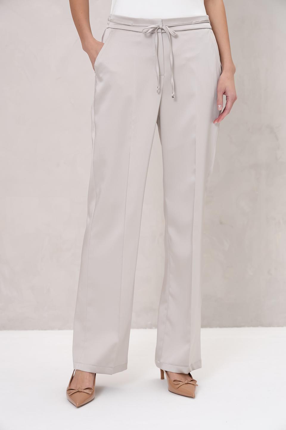 Брюки Bianca с завязками бежевые