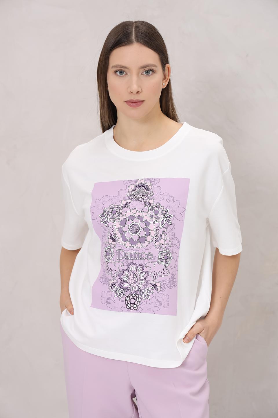 Футболка Monari с цветочным принтом