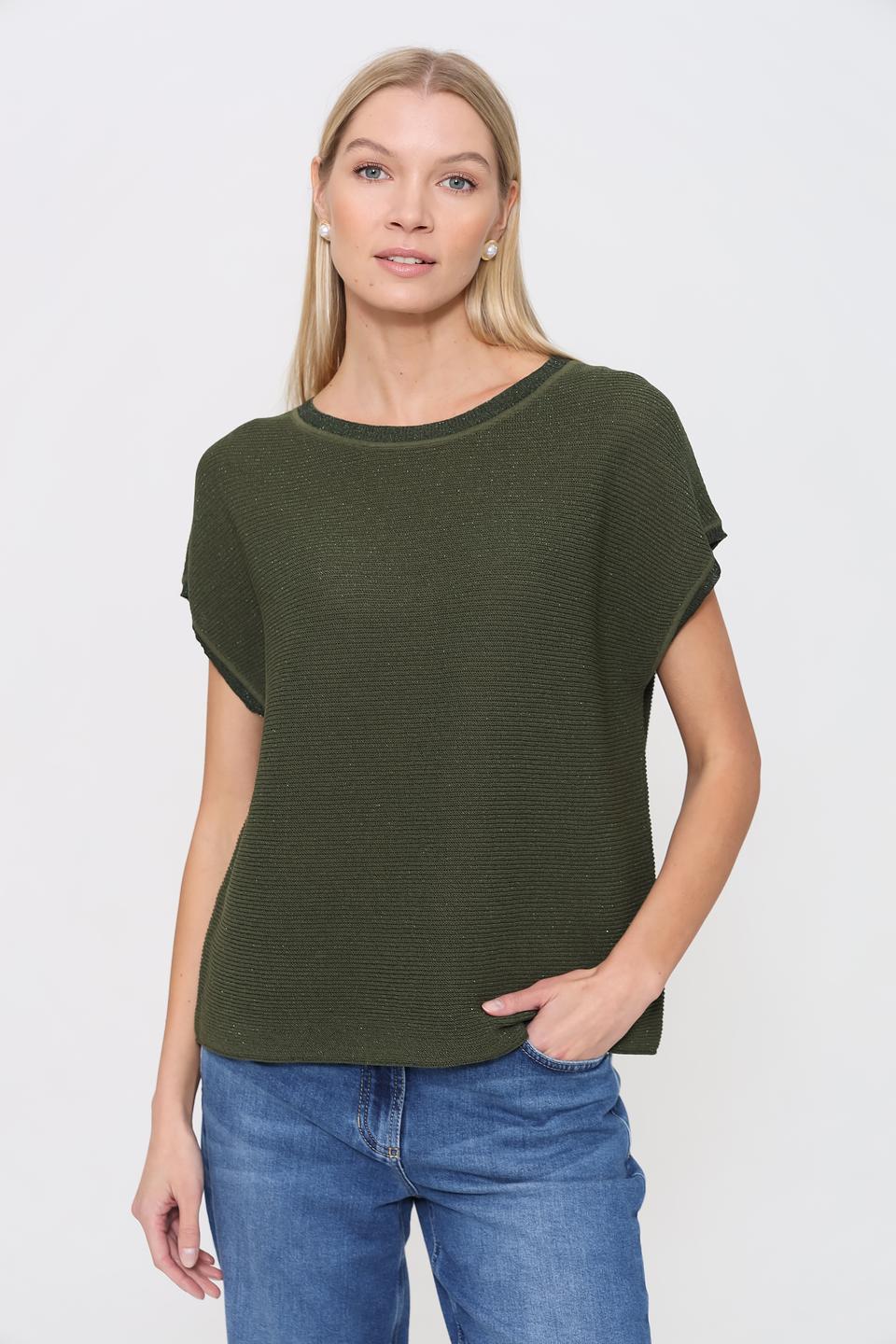 Пуловер Pezzo с рукавами 3/4, хаки