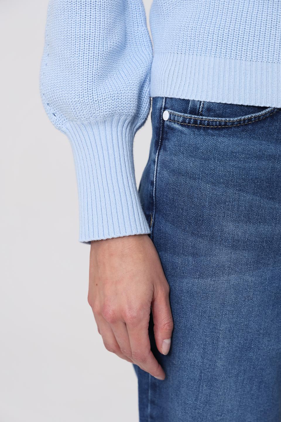 Пуловер Pezzo голубой с узором