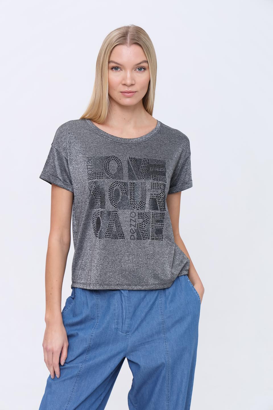 Футболка Pezzo с логотипом серая