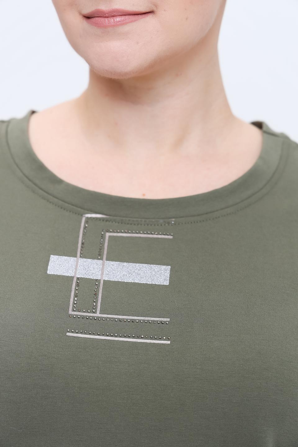 Футболка Pezzo хаки с принтом