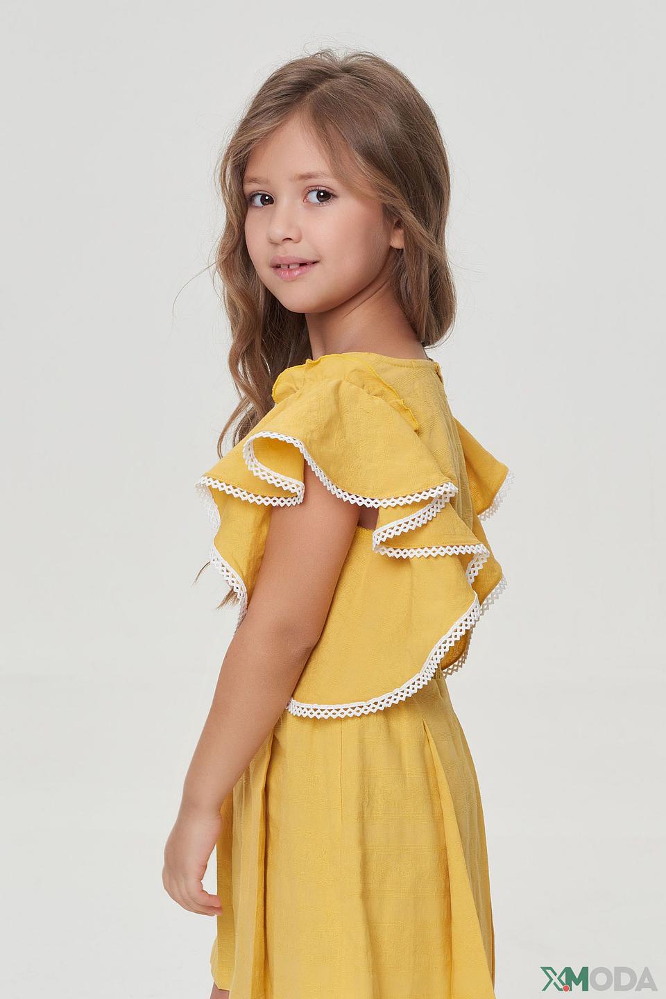 Блуза Choupette дев. с вышивкой жёлтая