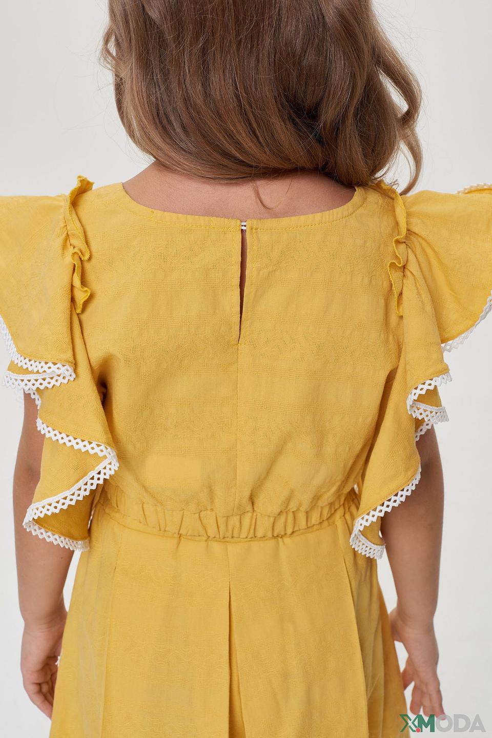 Блуза Choupette дев. с вышивкой жёлтая