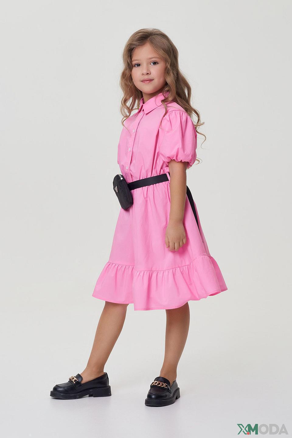 Платье Choupette розовое с поясом