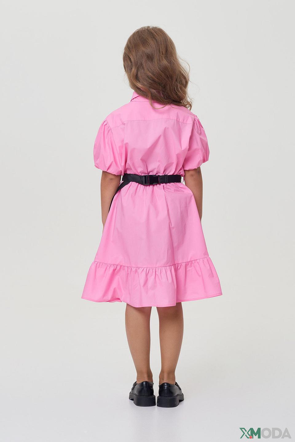Платье Choupette розовое с поясом