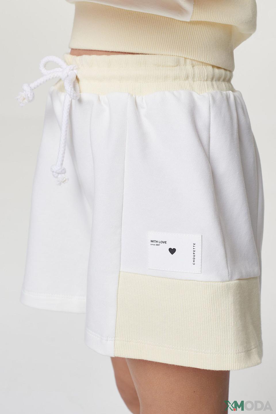 Шорты Choupette белые с карманом