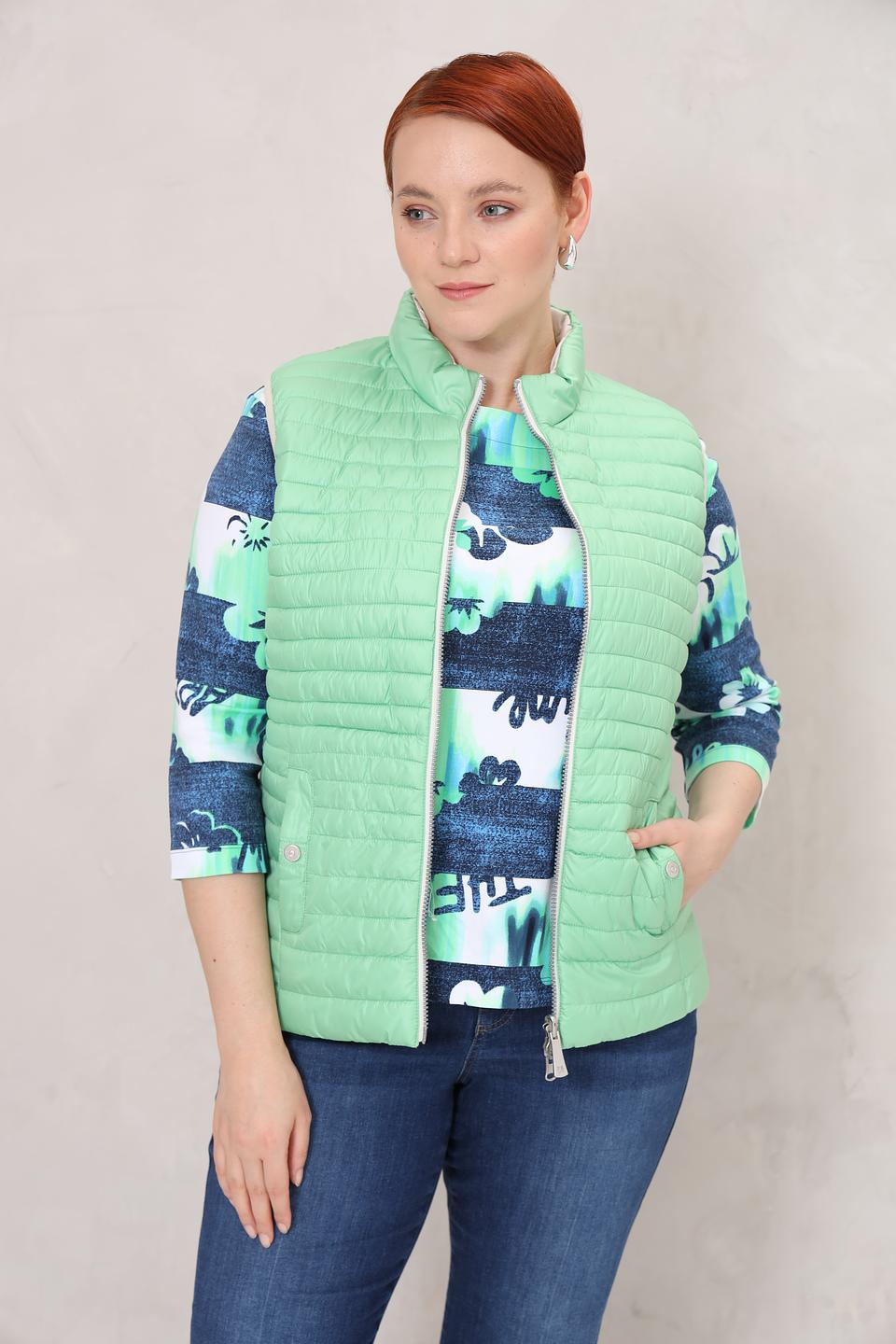 Жилет Lebek стеганый лайм