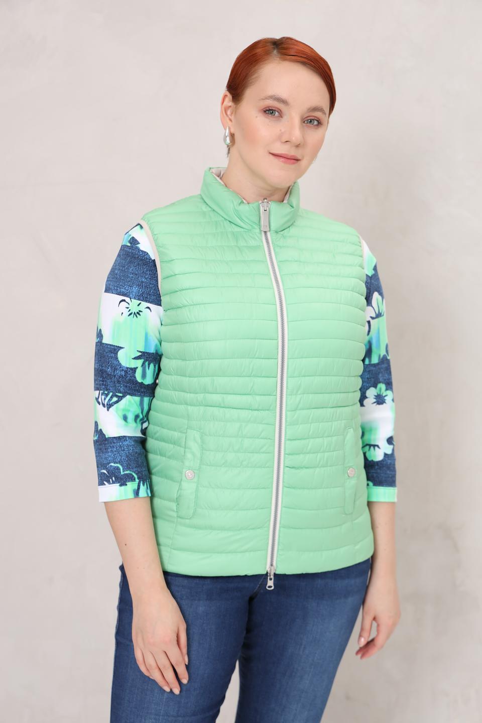 Жилет Lebek стеганый лайм