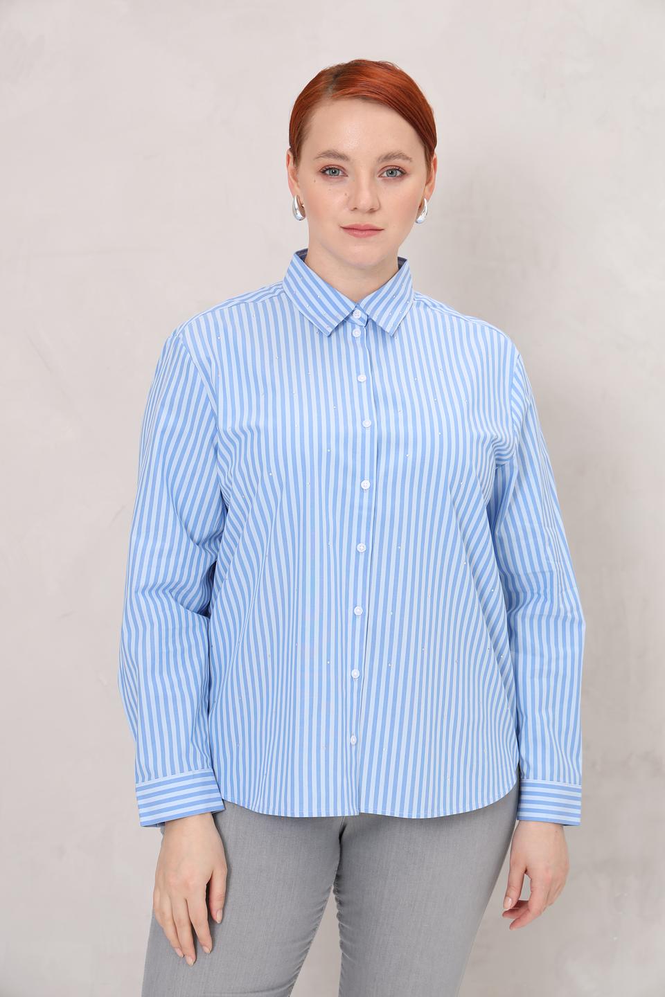 Рубашка Gerry Weber в полоску голубую