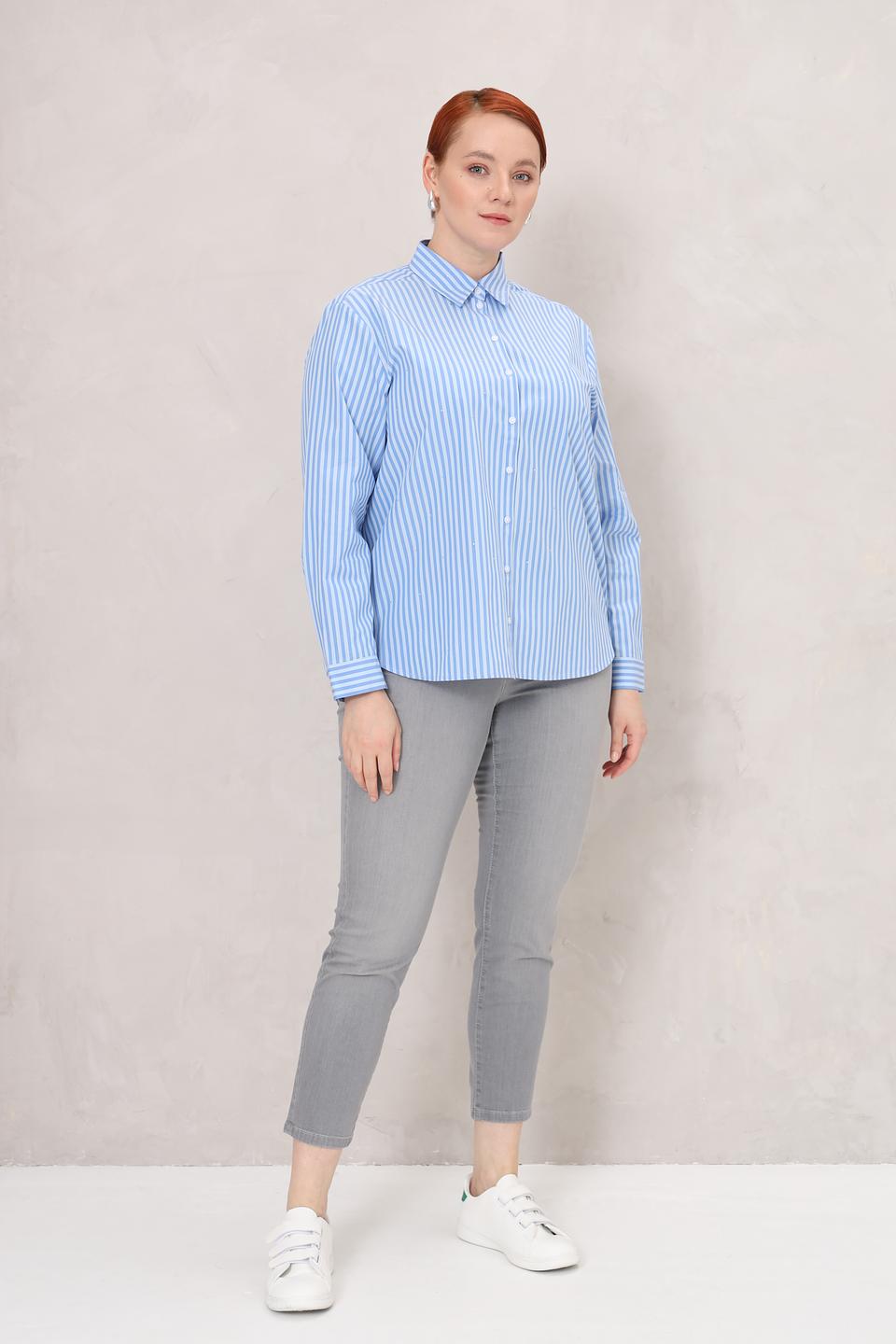 Рубашка Gerry Weber в полоску голубую