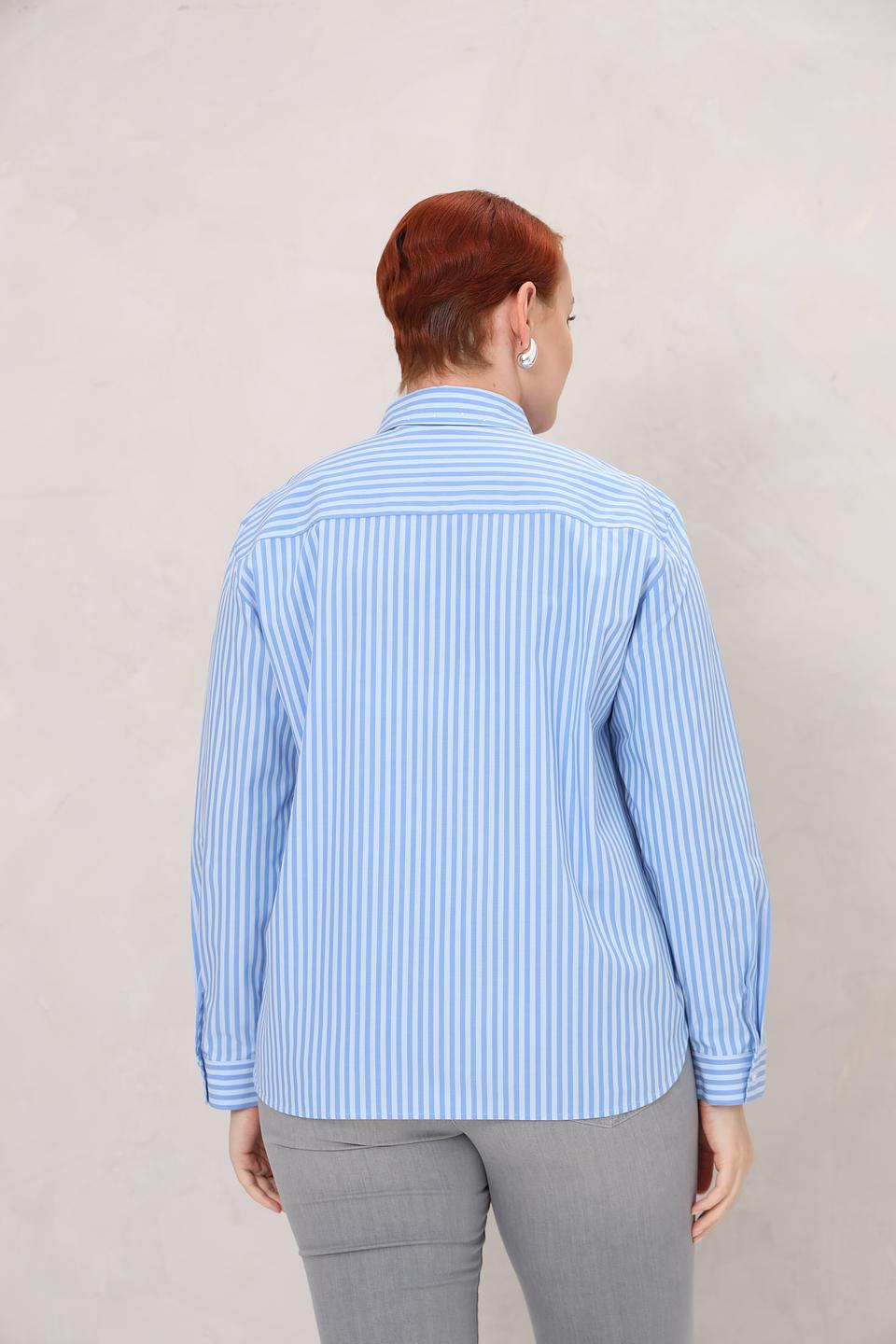 Рубашка Gerry Weber в полоску голубую