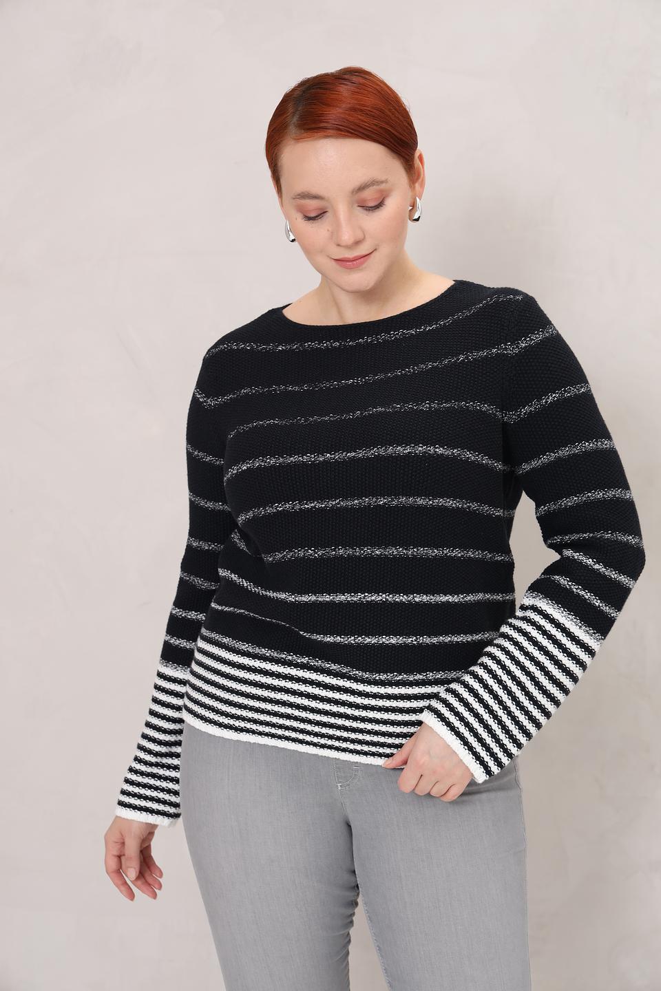 Пуловер Gerry Weber полоска чёрный