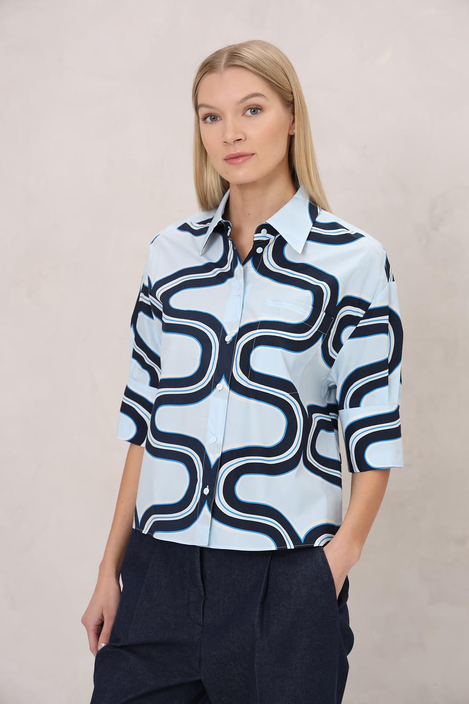 Рубашка Luisa Cerano с волнистым принтом