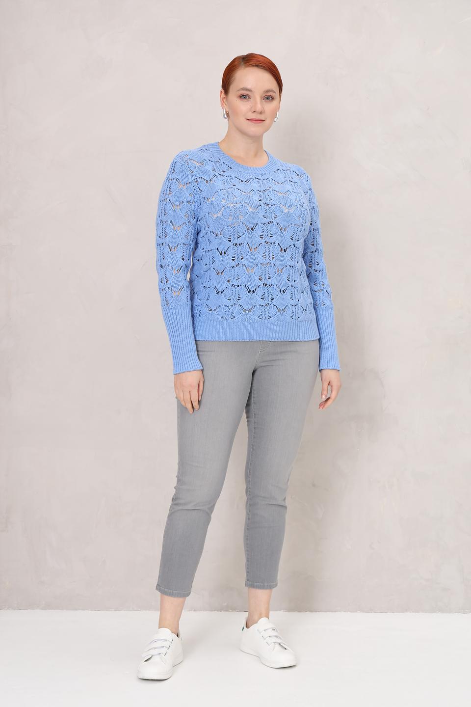 Пуловер Gerry Weber голубой ажурный