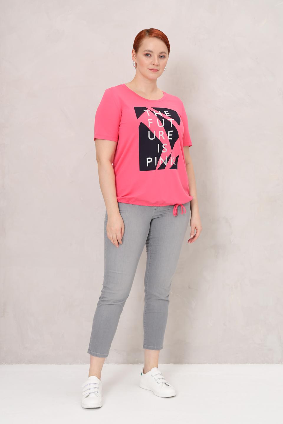 Футболка Samoon с принтом розовый