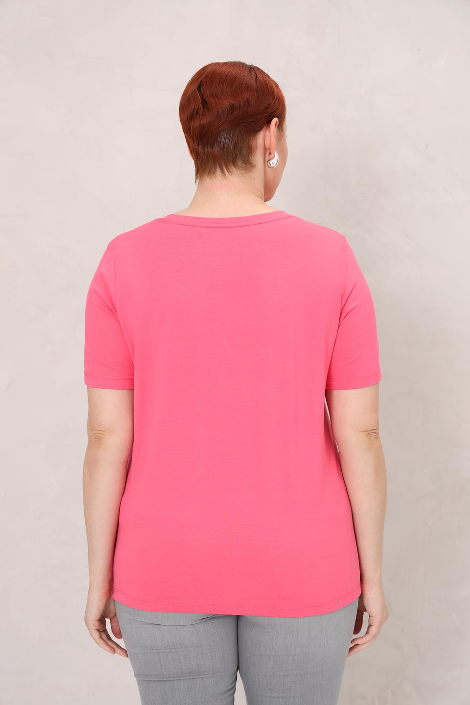 Футболка Samoon с принтом розовый