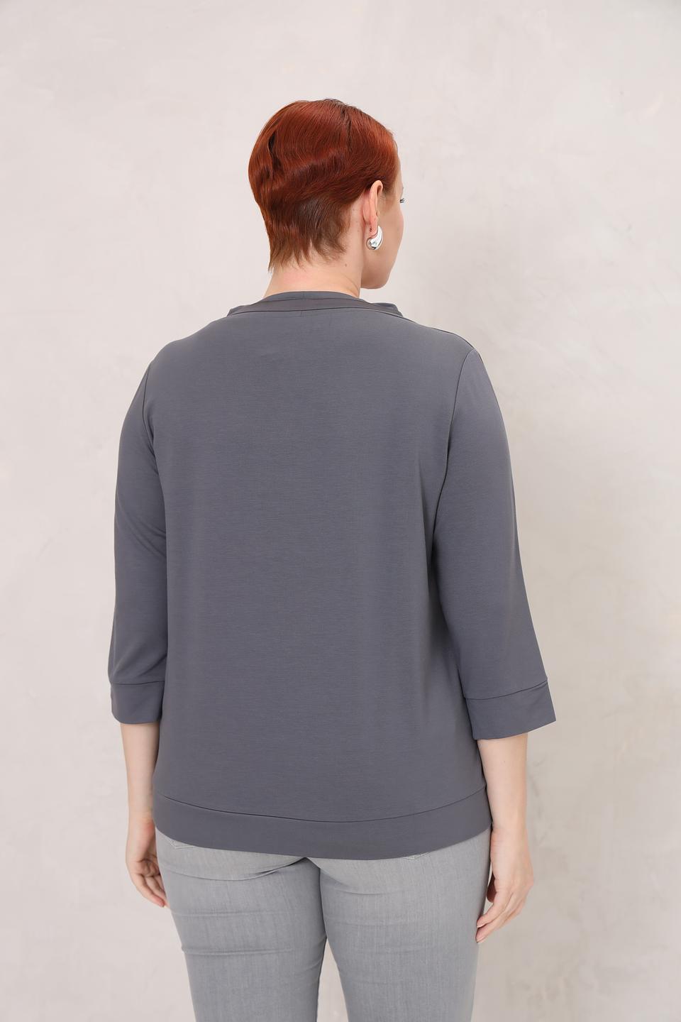 Пуловер Via Appia с капюшоном серый