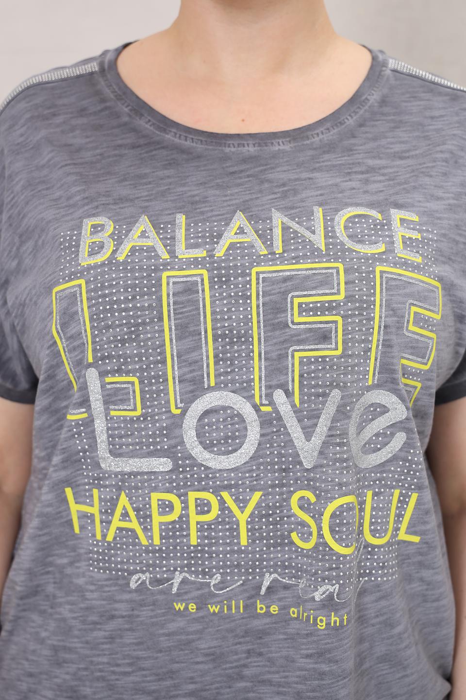 Футболка Via Appia с принтом серый