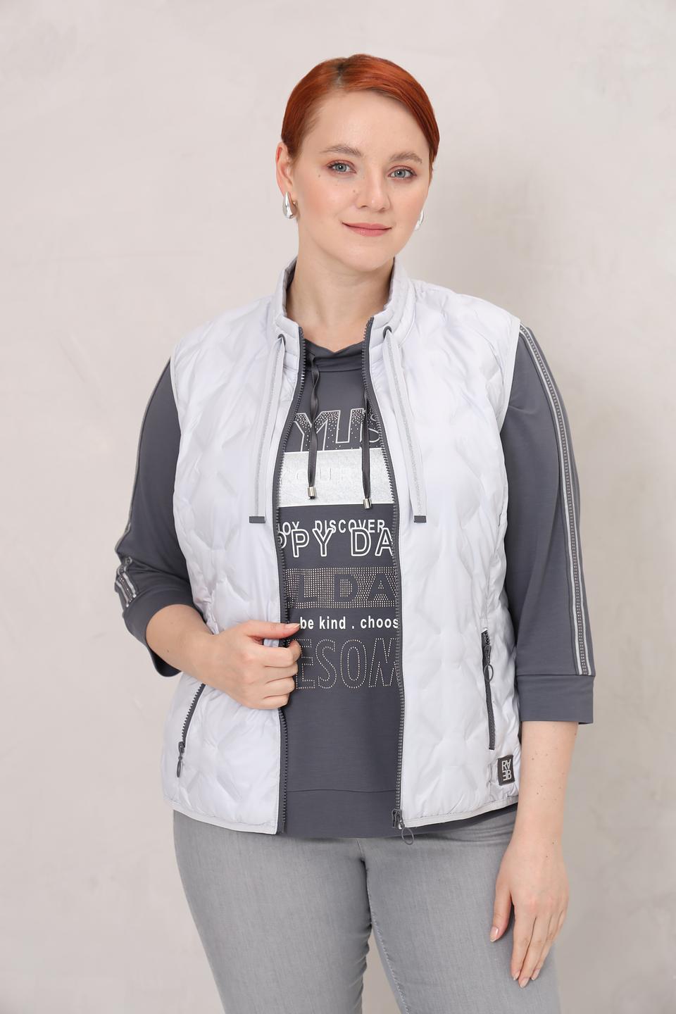 Жилет Rabe collection стеганый серый