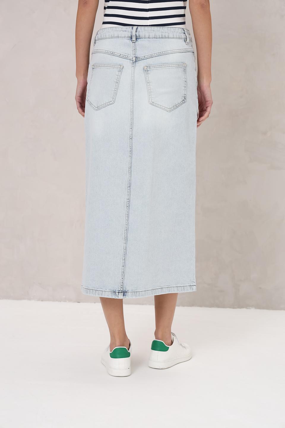 Юбка джинсовая Oui светло-голубая