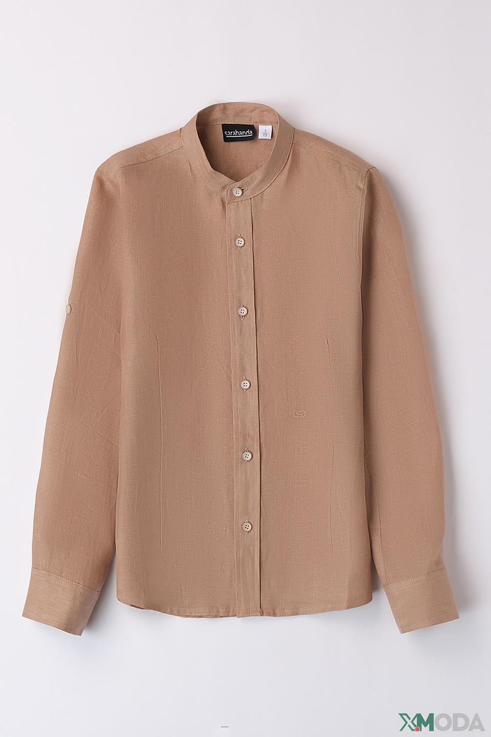 Рубашка Sarabanda лён коричневый