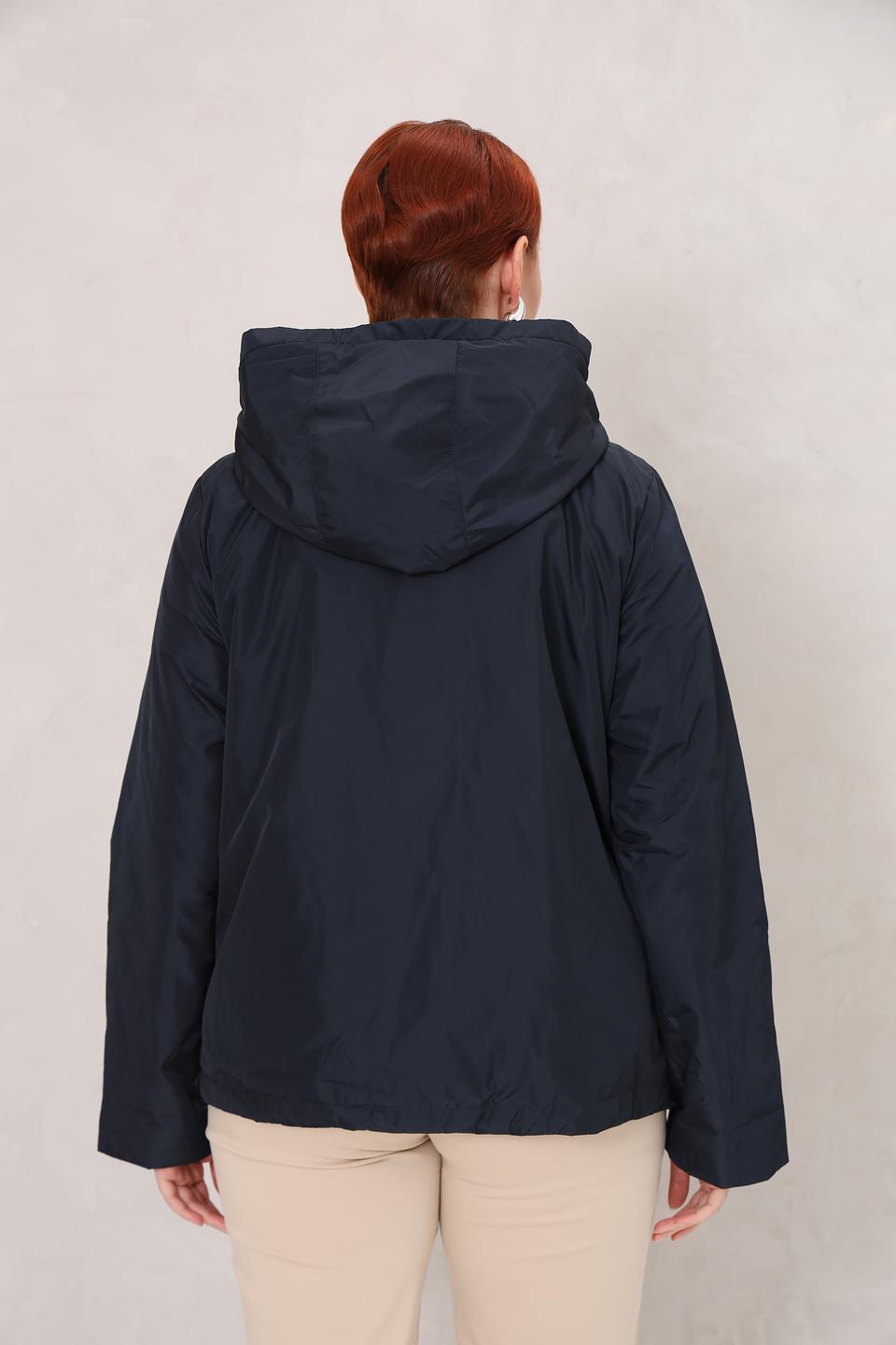 Куртка Baronia женская тёмно-синяя с цветочным принтом