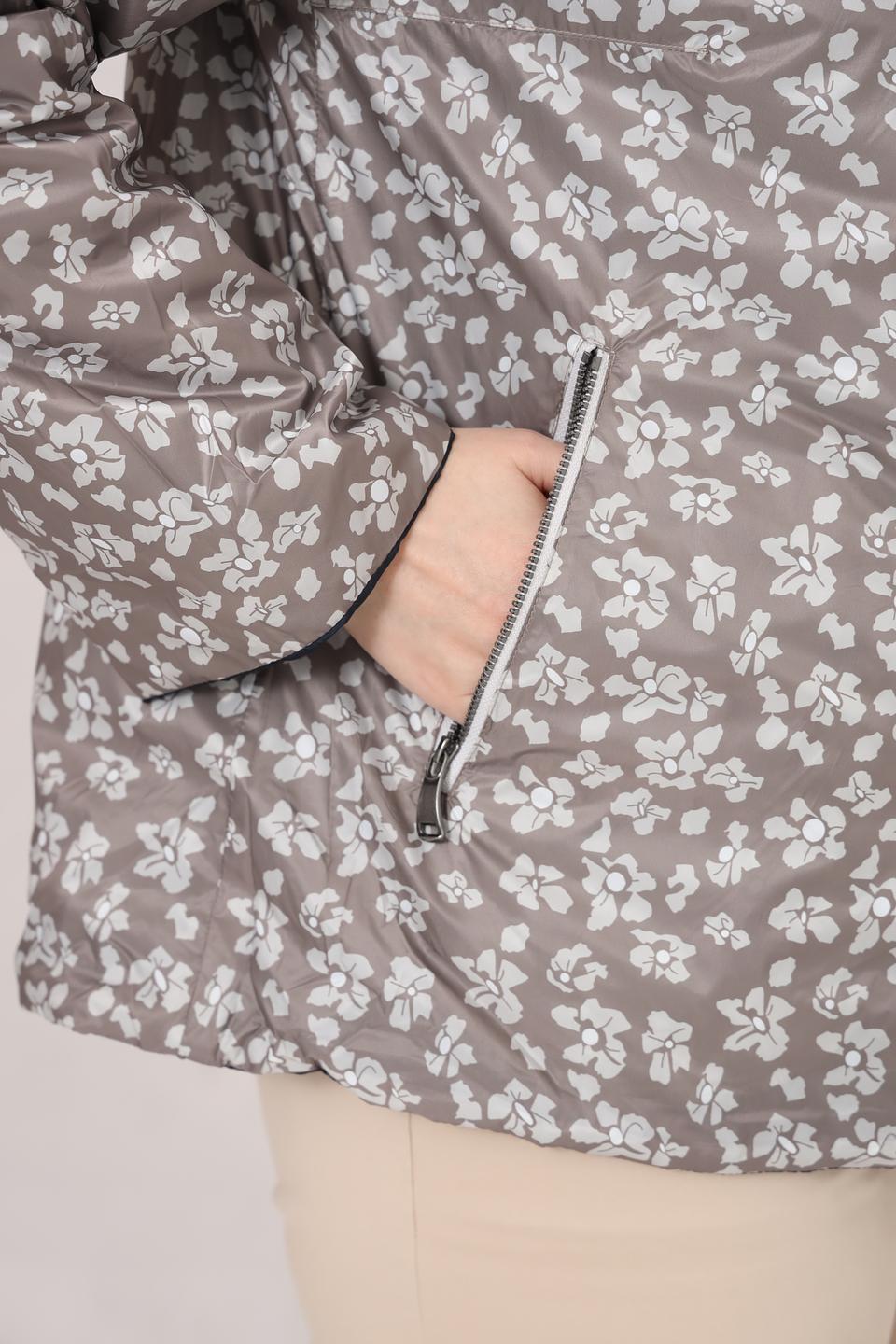 Куртка Baronia женская тёмно-синяя с цветочным принтом