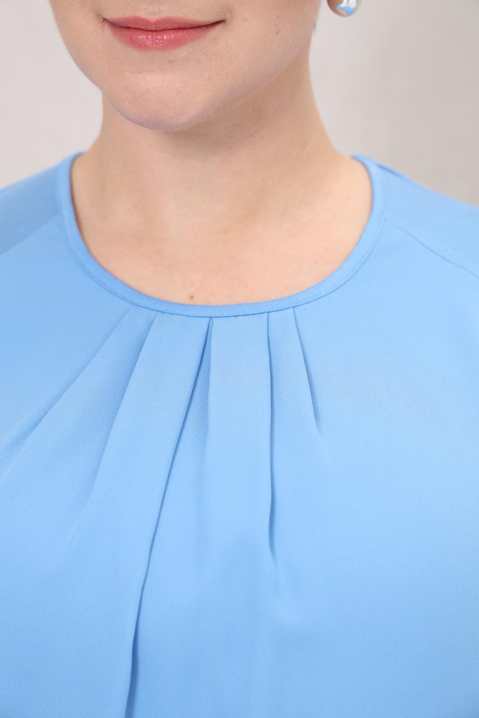 Блуза Frank Walder голубая с драпировкой