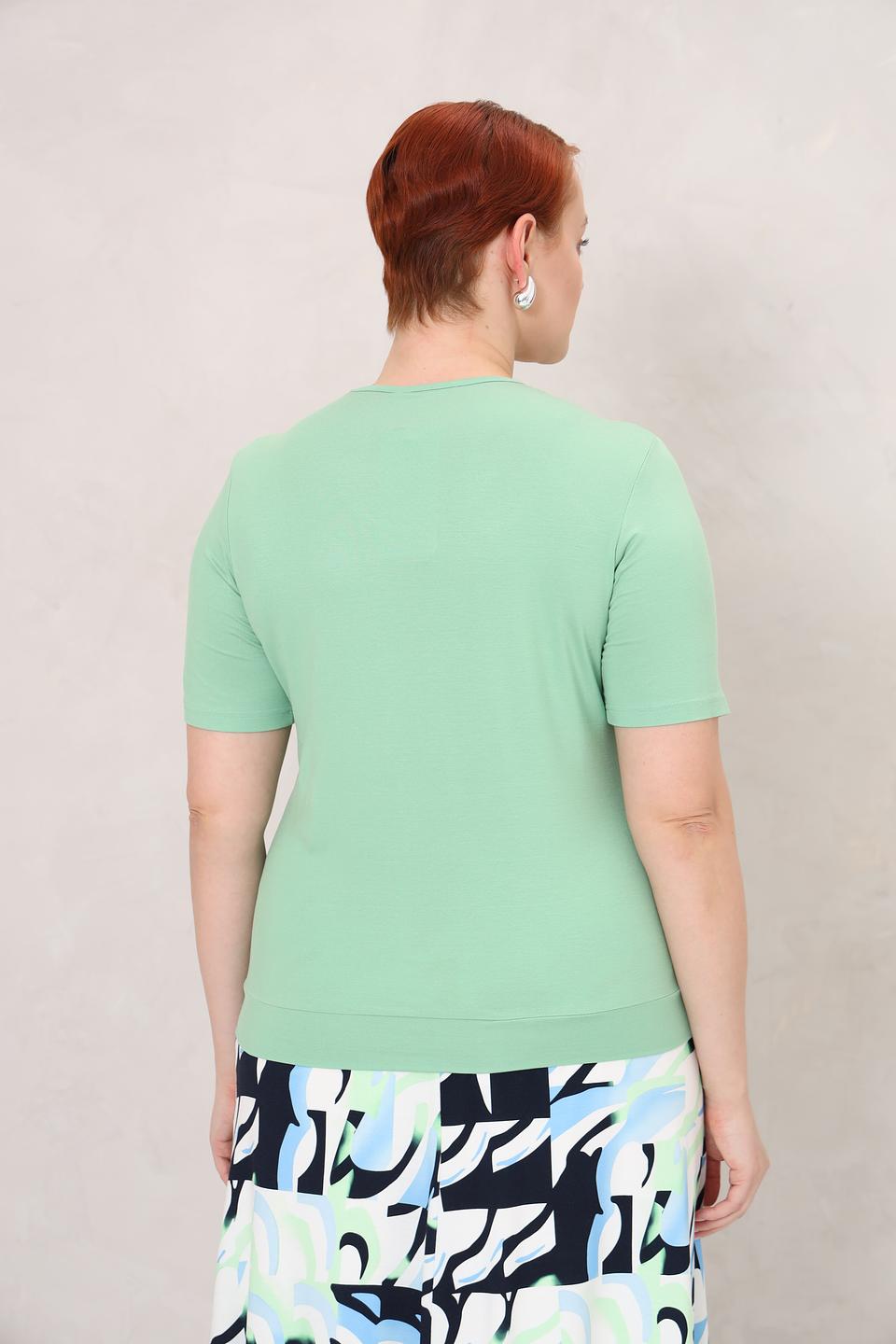 Блуза Frank Walder мятная с драпировкой