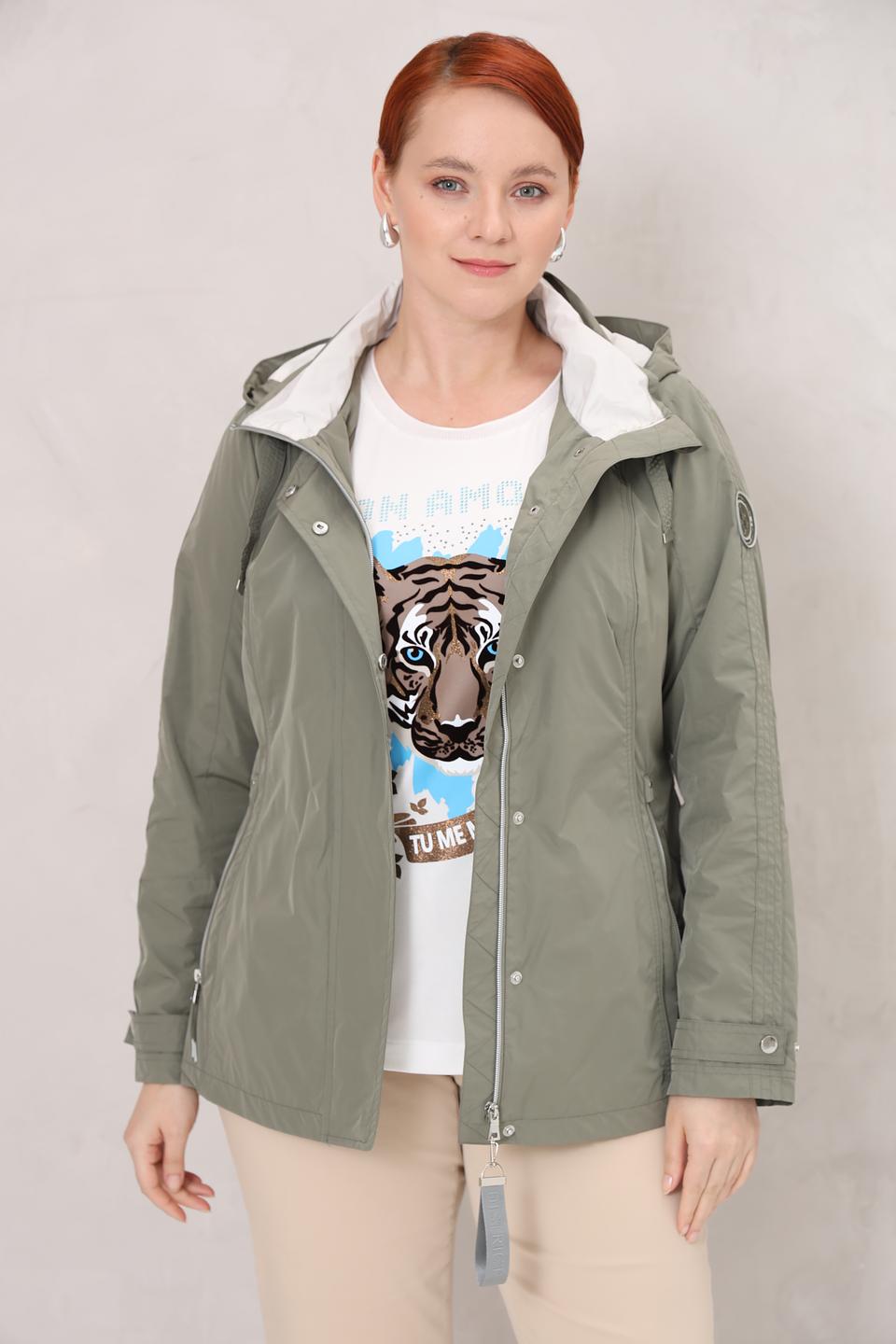 Куртка District хаки с капюшоном