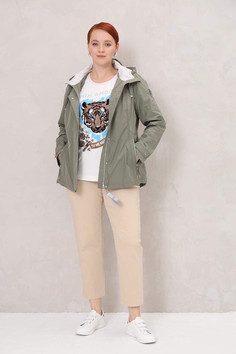 Куртка District хаки с капюшоном