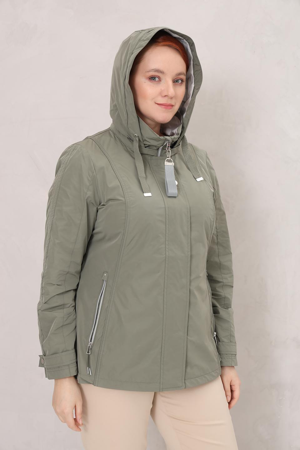 Куртка District хаки с капюшоном